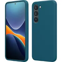 Kwmobile telefoonhoesje geschikt voor Samsung Galaxy S23 - Hoesje met siliconen coating - Smartphone case in mat petrol