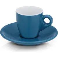 kela Keuken Espresso-kop Mattia 12 X 6,5 Cm Keramiek Blauw 2 Stuks