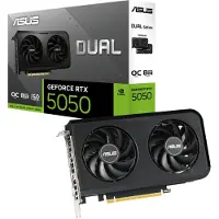 Asus Dual NVIDIA GeForce RTX 5050 OC Edition - Videokaart - 8GB - GDDR6 - PCIe 5.0 - 1x HDMI 2.1a - 3x DisplayPort 1.4