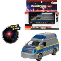 Toi-Toys Cars & Trucks Frictie Politiebusje (DE) met Licht en Geluid