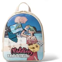 Braccialini Rugzak 'Posillipo' blauw / geel / rood