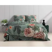 Dreamhouse Dekbedovertrek Diana Green Katoen-240 x 200 / 220 cm | Lits-Jumeaux