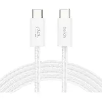 Belkin Usb-c Naar Oplaadkabel 240w 2 M Gevlochten Pcr Usb 2.0 - Wit