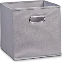 Zeller opbergbox, grijs, van vlies, 28 x 28 x 28 cm