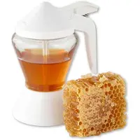 Fackelmann Glazen Honingdispenser 200ml - Druppelvrij & Vaatwasmachinebestendig