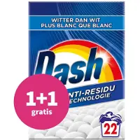 Dash 1+1 Gratis: Waspoeder Regular 22 Wasbeurten 1,32 Kg