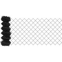 vidaXL Gaashekwerk met paal 10 x 0,4 m PVC-Coated Staal Grijs Mesh