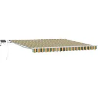 vidaXL - Uittrekbare - zonnescherm - met - zonne-LED