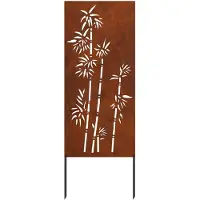 vidaXL Tuin Privacy Scherm Bloemen Roestig 50 x 140 cm weervast staal
