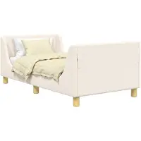 vidaXL Kinderen bedframe met hoofdboard Crèmekleurig 80 x 160 cm