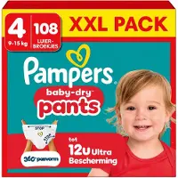 Pampers 4x Baby Dry Luierbroekjes Maat 4 (9-15 kg) 27 stuks