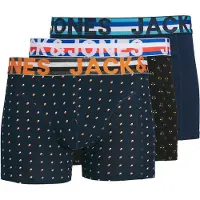 Jack & Jones Boxershorts 'Henrik' blauw / oranje / zwart / wit
