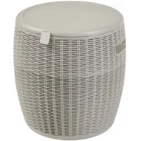 Casa.pro Tuinbox Avetrana koelbox rond 44xØ40 cm lichtbruin