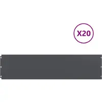 vidaXL Grasziering, 20 stuks, 25 x 103 cm, koudgewalst staal
