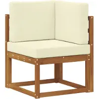 vidaXL Buiten bank set 7 st Natuurlijk en Crème Polyester