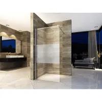 Aloni Pure Inloopdouche Half Matglas 80cm Met Antikalk & Chroom Profiel - Veiligheidsglas - Douche - 5404024102934