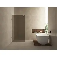 Wiesbaden Inloopdouche Less 120x200 cm 8 mm Nano Vintage Brons Glas Mat Wit