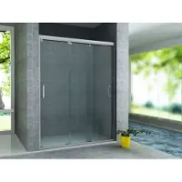 SaniGoods Toru schuifdeur 3-delig 140cm chroom