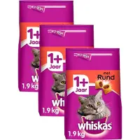 Whiskas - Adult Rund Brokjes - kattenvoer - 3x1.9kg