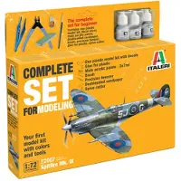 Italeri Modelbouwpakket Vliegtuigen - 72007 Spitfire Mk. IX UK/USA Vliegtuig - Complete Set - Starter Kit Plastic - 1:72 -