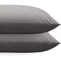 Zelesta Comfort uni diamond Kussenslopen Set van 2 - Bruin-grijs 60x70cm
