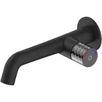 Aloni Flow wastafelkraan – drukknop – inbouw – mat zwart