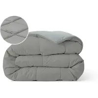 Zelesta Pure Duo Katoen Dekbed - Donkergrijs & Lichtgrijs 160x220cm