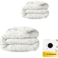 Zelesta Wonderbed Spring Bloom 240x200 - Dekbed zonder overtrek - 4 Seizoenen Dekbed - Wasbaar dekbed - Hoesloos dekbed - 2 in 1 Dekbed