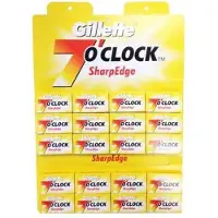 Gillette 100 7 O'Clock SharpEdge Dubbelzijdige Scheermesjes