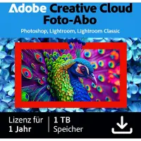 Adobe Creative Cloud-foto-abonnement | 1 jaar | 1TB | PC/Mac