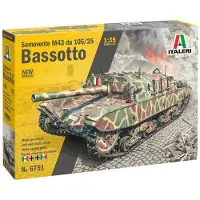 Wittmax Modelbouwpakket Auto - 6751 Semovente Ansaldo Fiat M43 da 105/25 -Bassotto- - Tankjager Plastic - 1:35 - Modelbouw