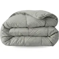 Zelesta Pure Uni Morning Grey 140x200 - Katoenen dekbed zonder overtrek - Wasbaar dekbed - Hoesloos dekbed - 2 in 1 Dekbed met vaste overtrek