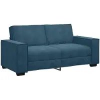 vidaXL Tweezitsbank 180x78x84 cm fluweel blauw