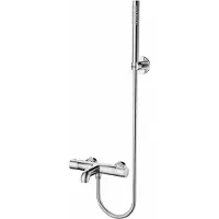 Aloni badarmatuur met thermostaat en handdouche, chroom