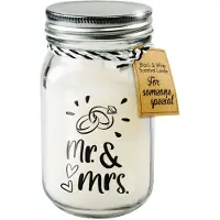 Paper Dreams Geurkaars In Glas - Mr. & Mrs. Wit wit Glas Kaars