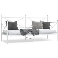 vidaXL Slaapbank zonder matras 90x200 cm staal wit