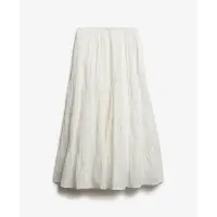 Superdry Dames Gelaagde maxi rok gebroken wit (XXS), Casual, Katoen W7210412A