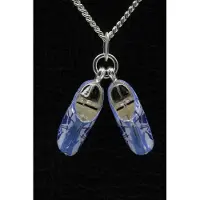 MOOYE ® - Collectie Zilveren Klompen ketting hanger - Delfts blauw
