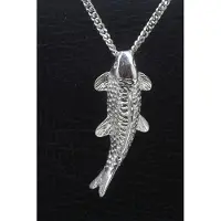 MOOYE ® - Collectie Zilveren Koi Karper groot ketting hanger
