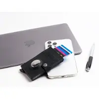 Figuretta Airtag Wallet Leer Zwart - Portemonnee heren dames - RFID Technologie - Anti Skim - Pasjeshouder - Briefgeld - Kaarthouder geschikt voor Apple AirTag - 9 Pasjes + Briefgeld