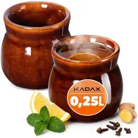 Kadax mokken voor glühwein 300 ml steengoed mok glühwein set van 2