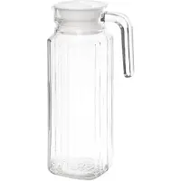 Olympia Glazen Schenkkan met Deksel, 1 liter (6 stuks)
