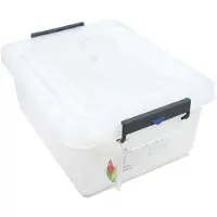 ARAVEN Opbergbak 40liter M.deksel Transparant 5 A545