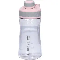 B-Home Waterfles / drinkfles / sportfles Aquamania - lichtroze - 530 ml - kunststof - bpa vrij - lekvrij - Stijlvolle fles