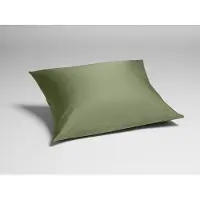 Yumeko Kussensloop Katoensatijn 70x90 Groen - Eco, Bio & Fairtrade
