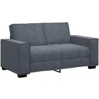 vidaXL Tweezitsbank 160x78x84 cm fluweel donkergrijs