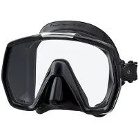 Tusa Freedom HD M1001QB – Premium snorkelmasker & duikbril van hypoallergeen siliconen met breed panoramisch zicht en één venster – Zwart/Zwart – M1001QB BK