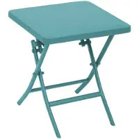 Hespéride Vierkante, opvouwbare bijzettafel van aluminium voor in de tuin, model GREENSBORO