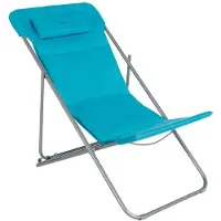 Atmosphera Ligstoel - 3 Ligstanden - Opvouwbaar - Blauw - 98 x 56 x 35 cm