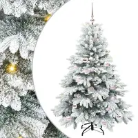 vidaXL Kunstkerstboom met 150 LED met standaard Wit 150 cm PE en PVC